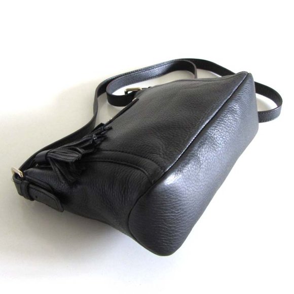 new KATE SPADE black pebbled leather tassel crossbody bag - Picture 2 of 8